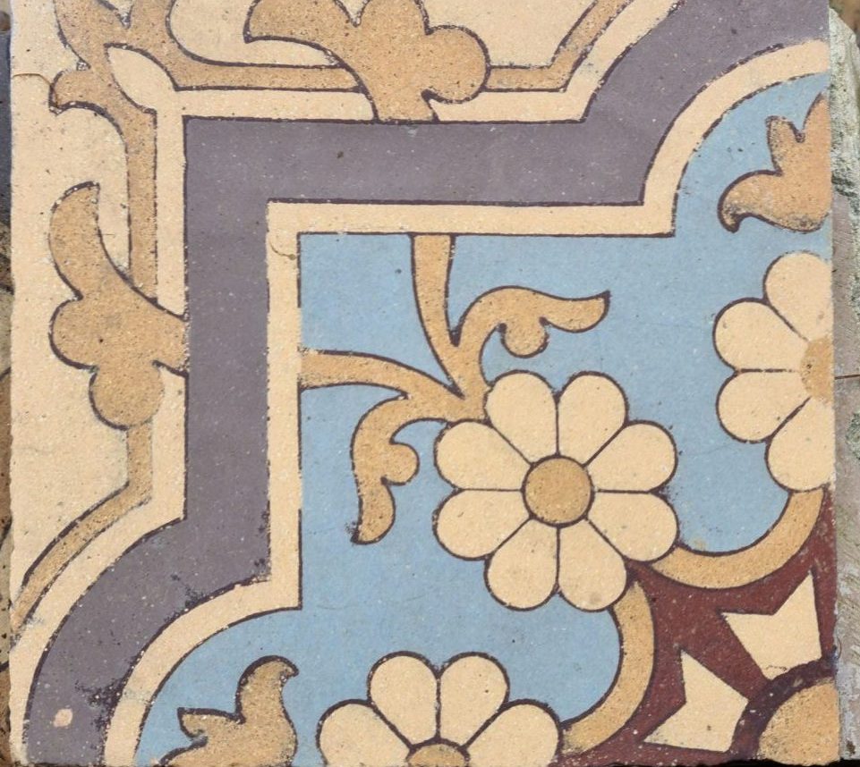 Antieke keramische patroontegels van Boch Frères