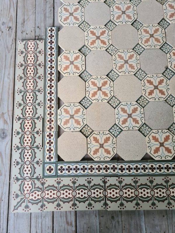 Reclaimed encaustic tiles in a thistle theme