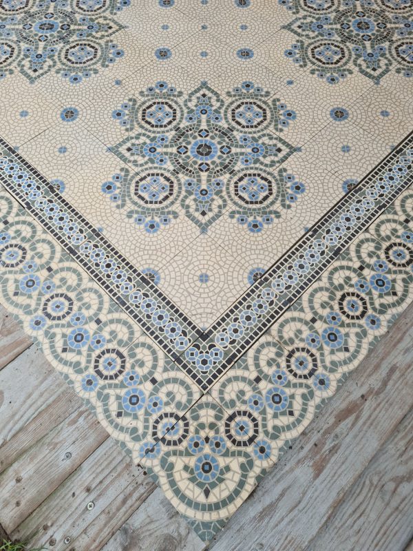 Reclaimed encaustic floor tiles