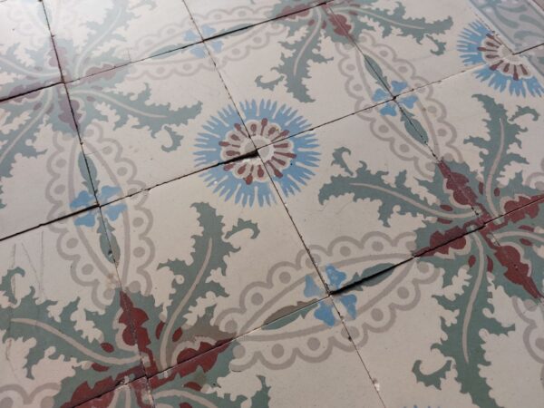 Detail encaustic floor tiles