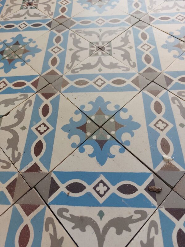Old ceramic floor tiles
