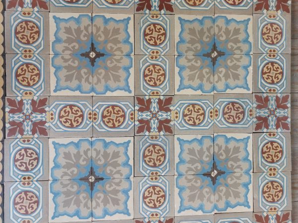 Antique French patterned tiles