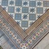 Antique reclaimed tiles with star pattern and original double border ca 1895