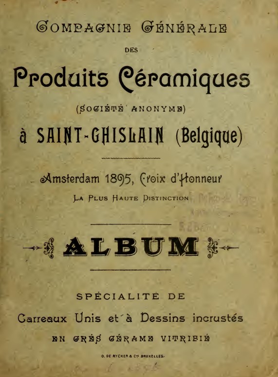 Catalogus Sint-Ghislain 1895