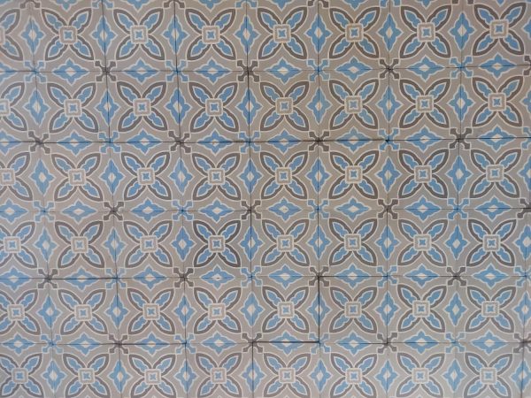 Antique ceramic floor tiles