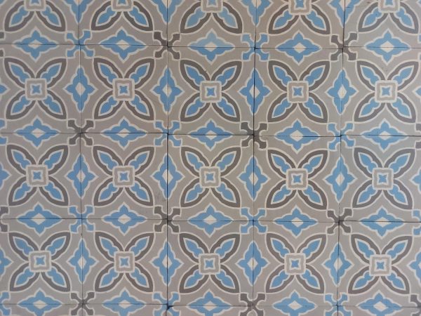 Antique ceramic floor tiles