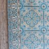 Rare antique ceramic Art-Nouveau floor with matching border tiles