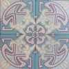 Antique tiles with flower theme - Art-nouveau style - circa 1910