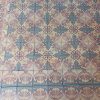 Antique reclaimed ceramic floor with double border in matching colors